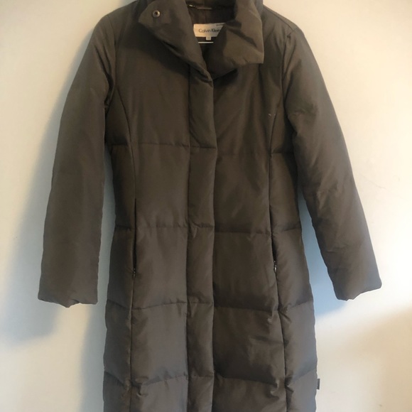 Never Worn Calvin Klein Long Puffer winter Jacket - Picture 3 of 3